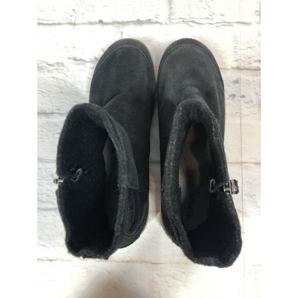 Sorel Meadow Black Suede Winter Snow Boots Waterproof NL2189 Womens 7 (d3g) - Picture 9 of 10